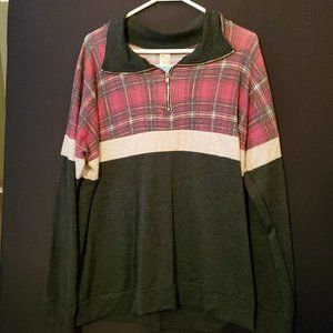 Cabin Friendly Plaid Quarter Zip